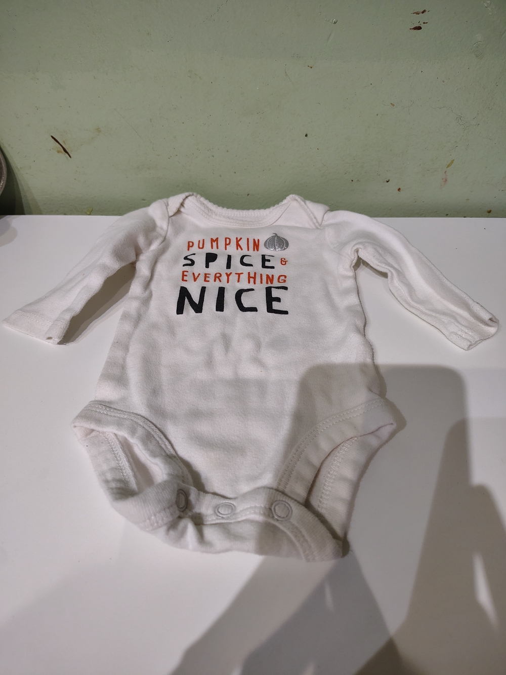 Just One You Baby Girl Halloween Fall Autumn Bodysuit Size Newborn Long Sleeve